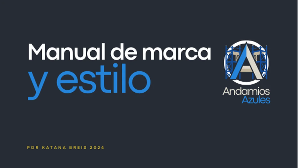 Portada: Andamios Azules · Manual de marca y estilo